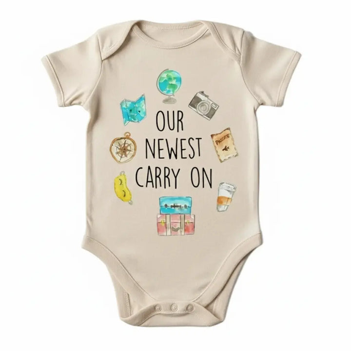 Travel Carry On - Baby Boy Girl Clothes Infant Onesie® Funny Cute Newborn 1B GS1  Funny Cute Onesie® | North Fork Forager LLC