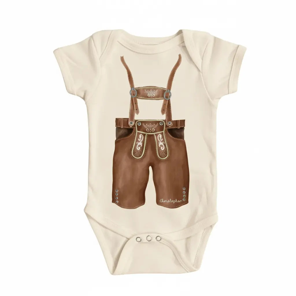 Oktoberfest Lederhosen - Baby Boy Girl Clothes Infant Bodysuit Funny Cute  Funny Cute Onesie® | North Fork Forager LLC