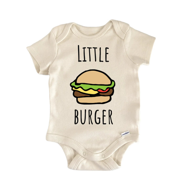 Little Burger Barbeque Bbq Hamburger Baby Gift Baby Bodysuit