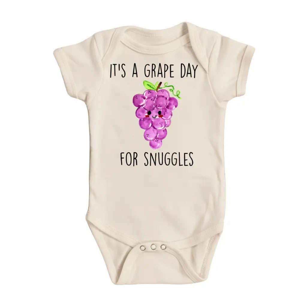 Grape Snuggles - Baby Boy Girl Clothes Infant Onesie® Funny Cute Newborn GS1  Funny Cute Onesie® | North Fork Forager LLC