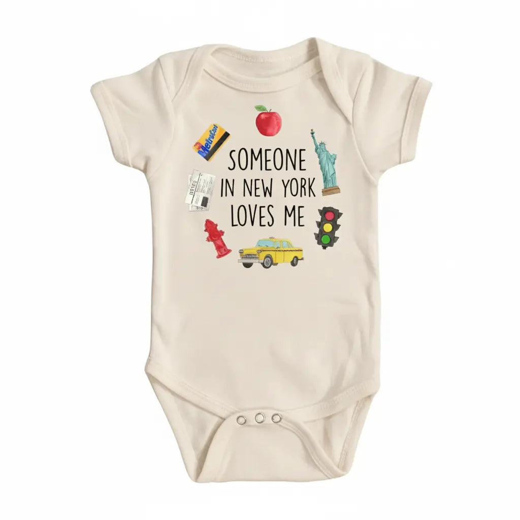 New York Someone - Baby Boy Girl Clothes Infant Onesie® Funny Cute Newborn GS1  Funny Cute Onesie® | North Fork Forager LLC