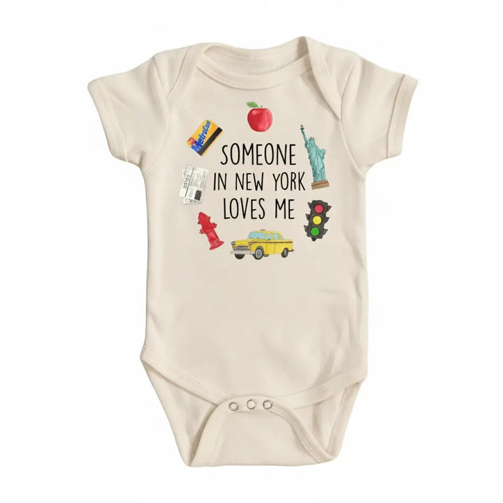 New York Someone - Baby Boy Girl Clothes Infant Onesie® Funny Cute Newborn GS1  Funny Cute Onesie® | North Fork Forager LLC