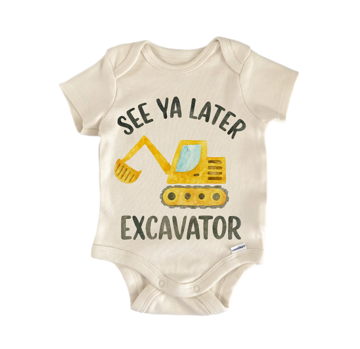 Excavator Construction Truck Newborn Baby Onesie® Bodysuit