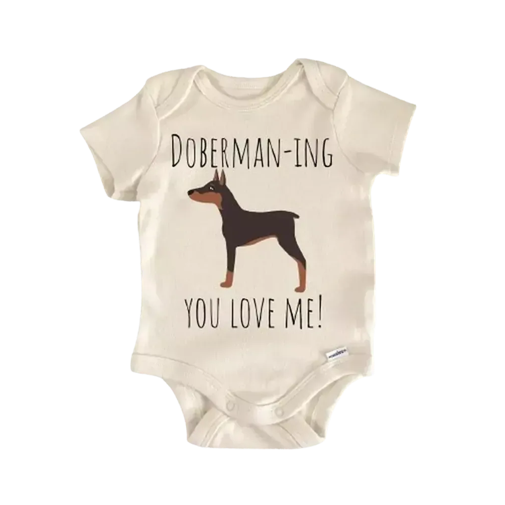 Doberman Pinscher Dog - Baby Boy Girl Clothes Infant Bodysuit Funny Cute Newborn  Funny Cute Onesie® | North Fork Forager LLC