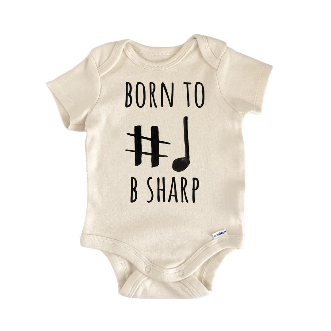 Sharp Note Musical Piano Keyboard Infant Gift Baby Bodysuit
