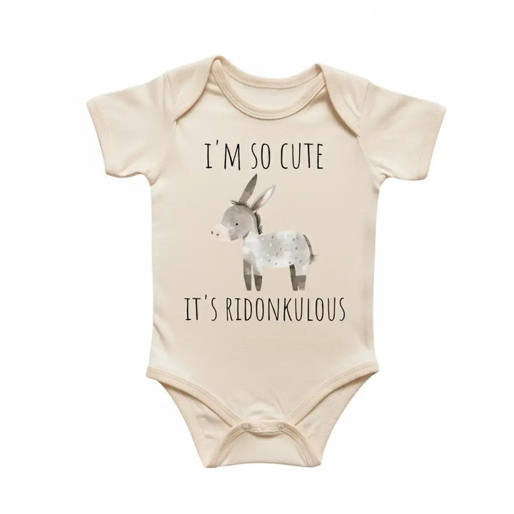 Donkey Horse - Baby Boy Girl Clothes Infant Bodysuit Funny Cute Newborn  Funny Cute Onesie® | North Fork Forager LLC