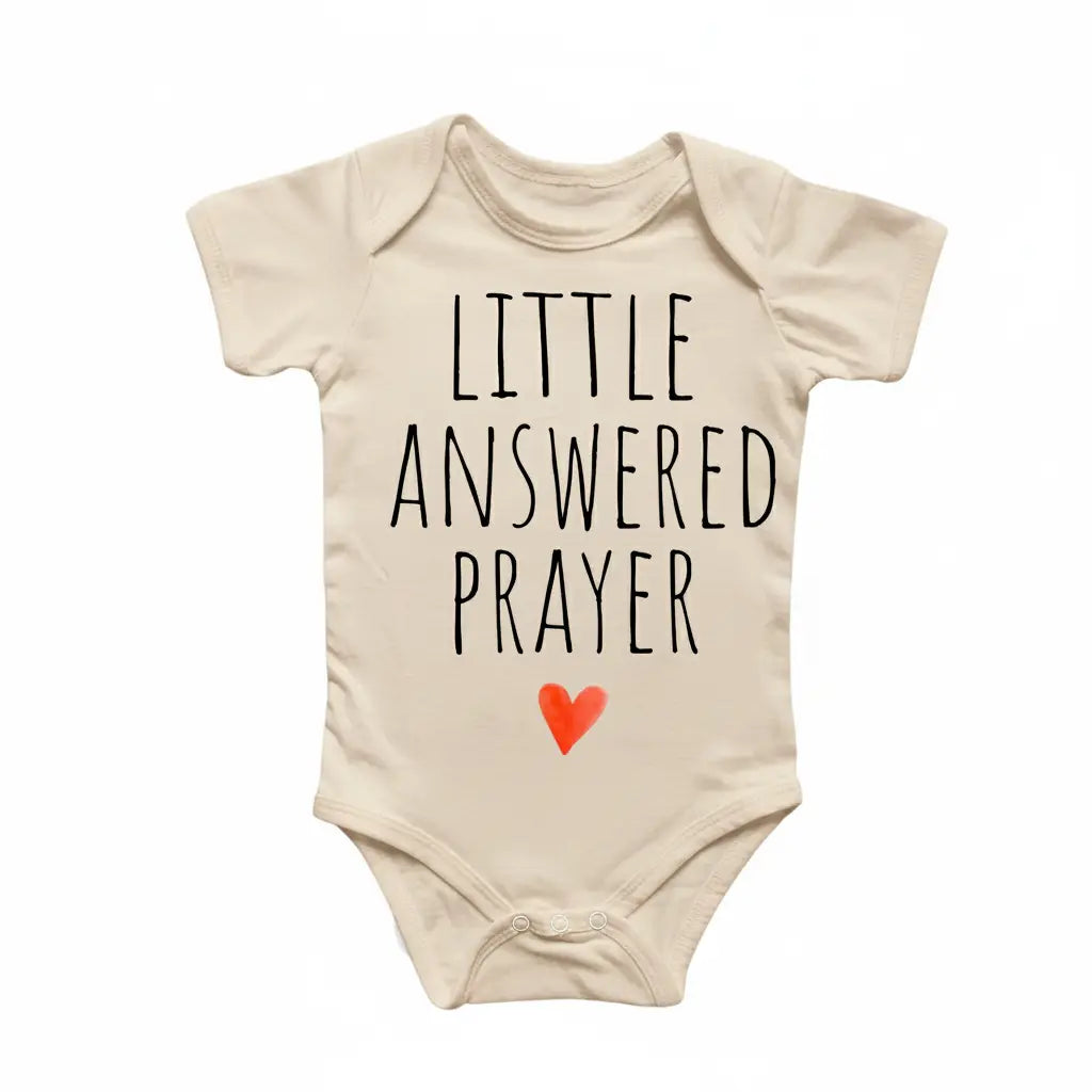Answered Prayer Religious - Baby Boy Girl Clothes Infant Bodysuit Funny Cute Newborn  Funny Cute Onesie® | North Fork Forager LLC