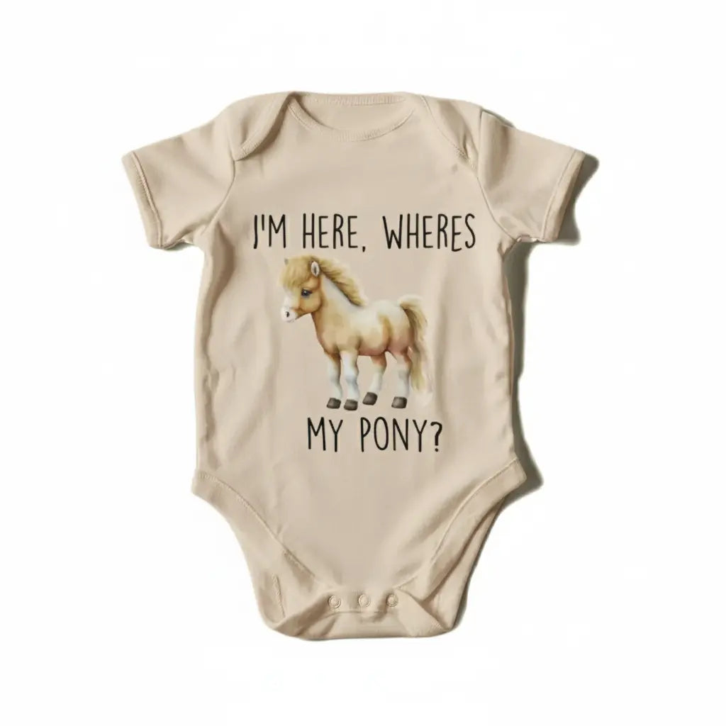 Pony - Baby Boy Girl Clothes Infant Onesie® Funny Cute Newborn GS1  Funny Cute Onesie® | North Fork Forager LLC