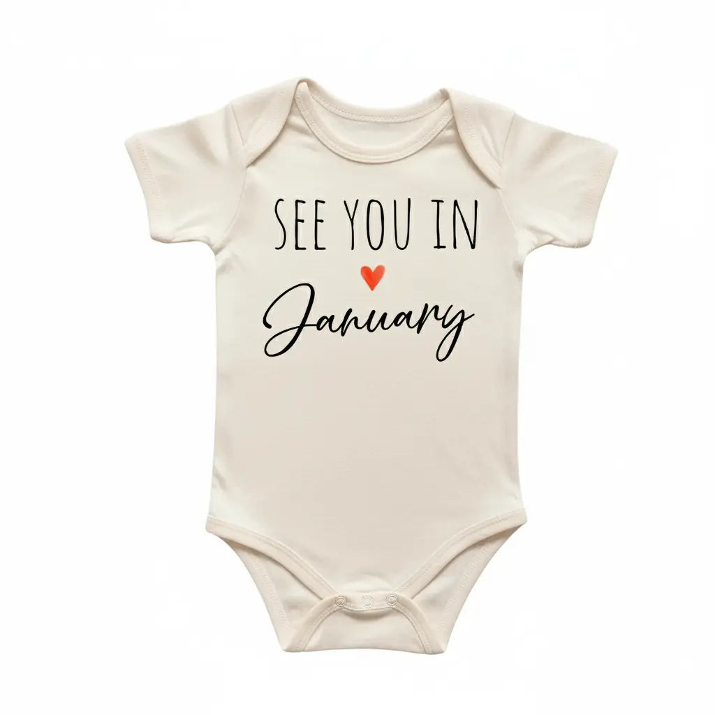 January Baby Announcement - Baby Boy Girl Clothes Infant Bodysuit Funny Cute Newborn  Funny Cute Onesie® | North Fork Forager LLC