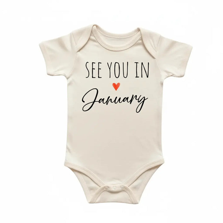 January Baby Announcement - Baby Boy Girl Clothes Infant Bodysuit Funny Cute Newborn  Funny Cute Onesie® | North Fork Forager LLC