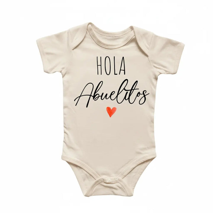 Hola Spanish Abuelitos - Baby Boy Girl Clothes Infant Bodysuit Funny Cute Newborn  Funny Cute Onesie® | North Fork Forager LLC