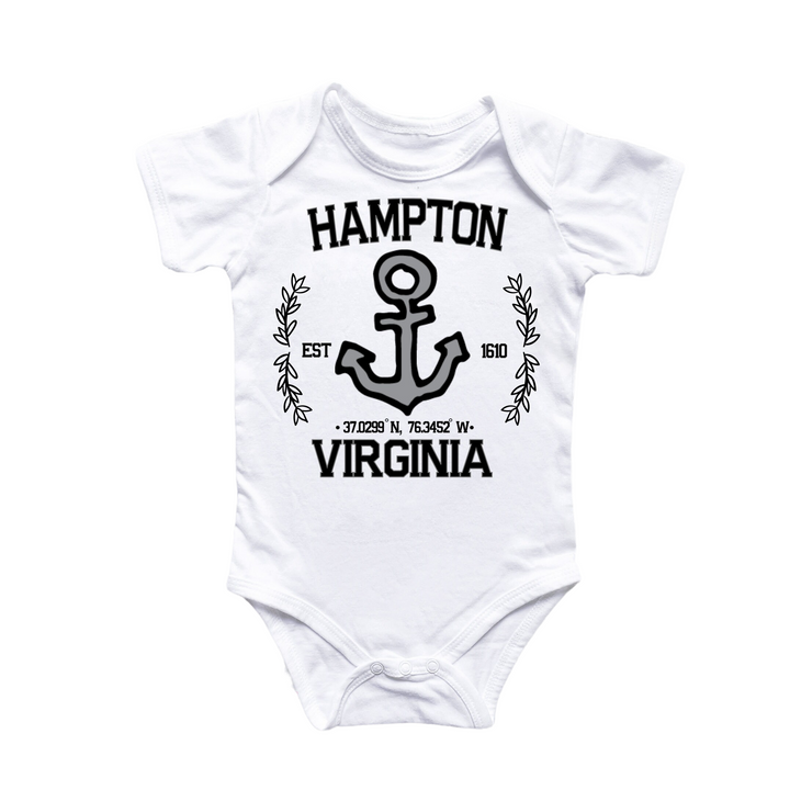 a white bodysuit with an anchor on it