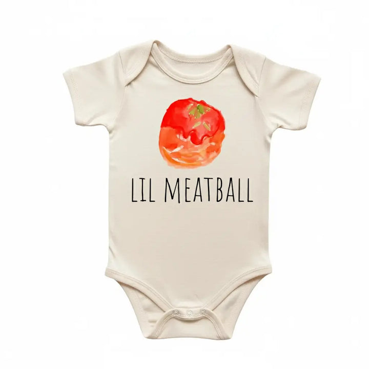 Meatball Little Italian - Baby Boy Girl Clothes Infant Onesie® Funny Cute Newborn GS1  Funny Cute Onesie® | North Fork Forager LLC