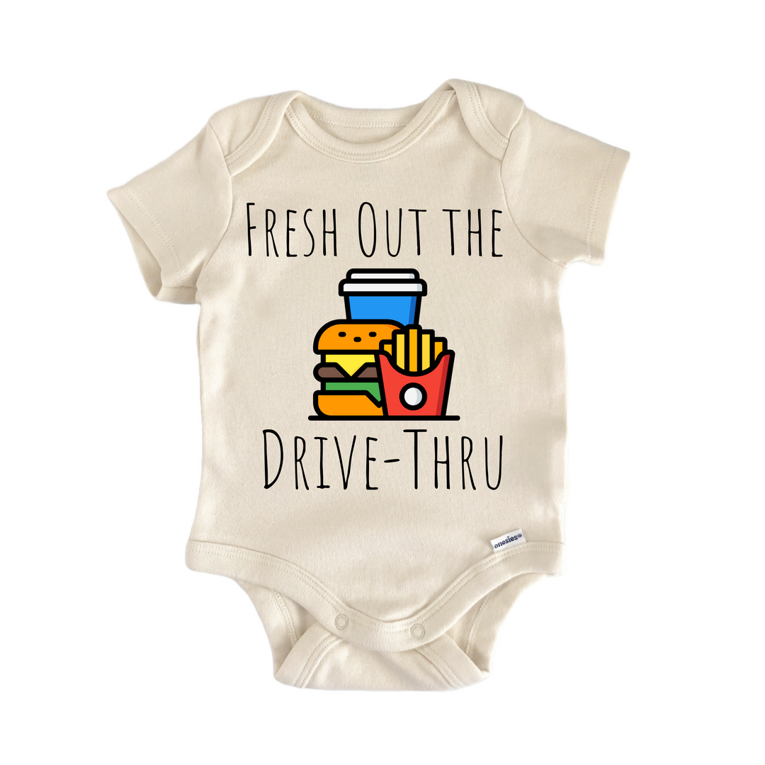 Fast Food Nugget French Fry Burger - Baby Bodysuit  Funny Cute Onesie® | North Fork Forager LLC