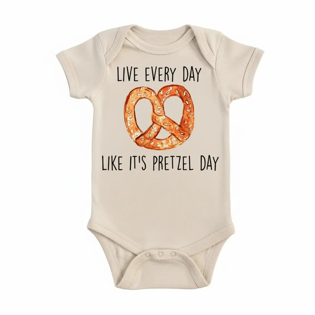 Pretzel - Baby Boy Girl Clothes Infant Onesie® Funny Cute Newborn 1C GS1  Funny Cute Onesie® | North Fork Forager LLC