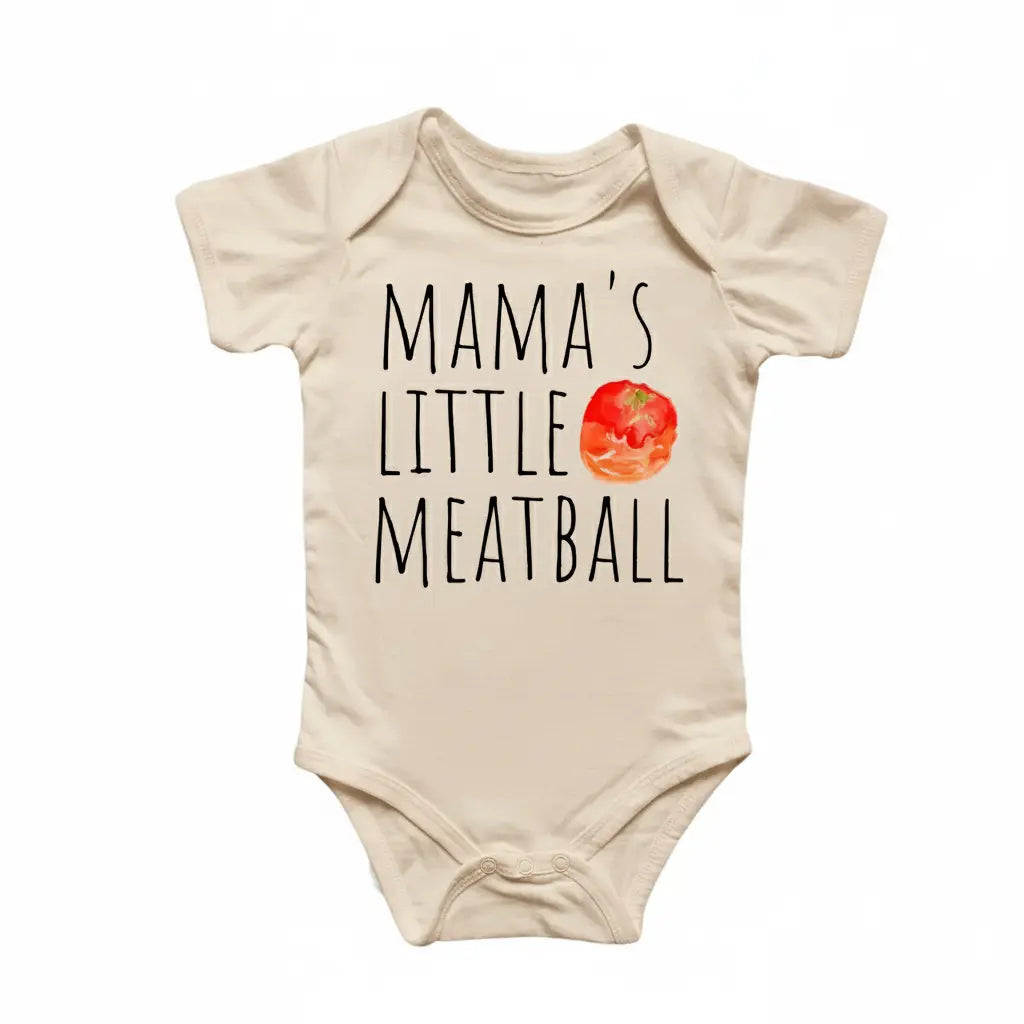 Little Meatball Italian  - Baby Boy Girl Clothes Infant Bodysuit Funny Cute Newborn  Funny Cute Onesie® | North Fork Forager LLC