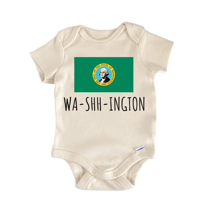 Washington State Flag Baby Gift Baby Onesie®