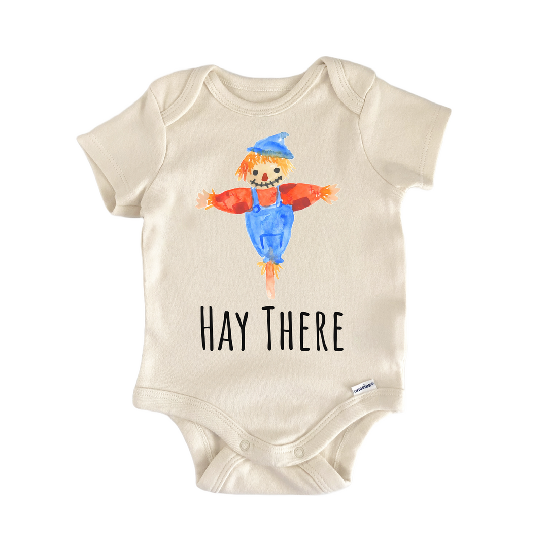 Hay There Farm Farmer Scarecrow Baby Gift Baby Bodysuit