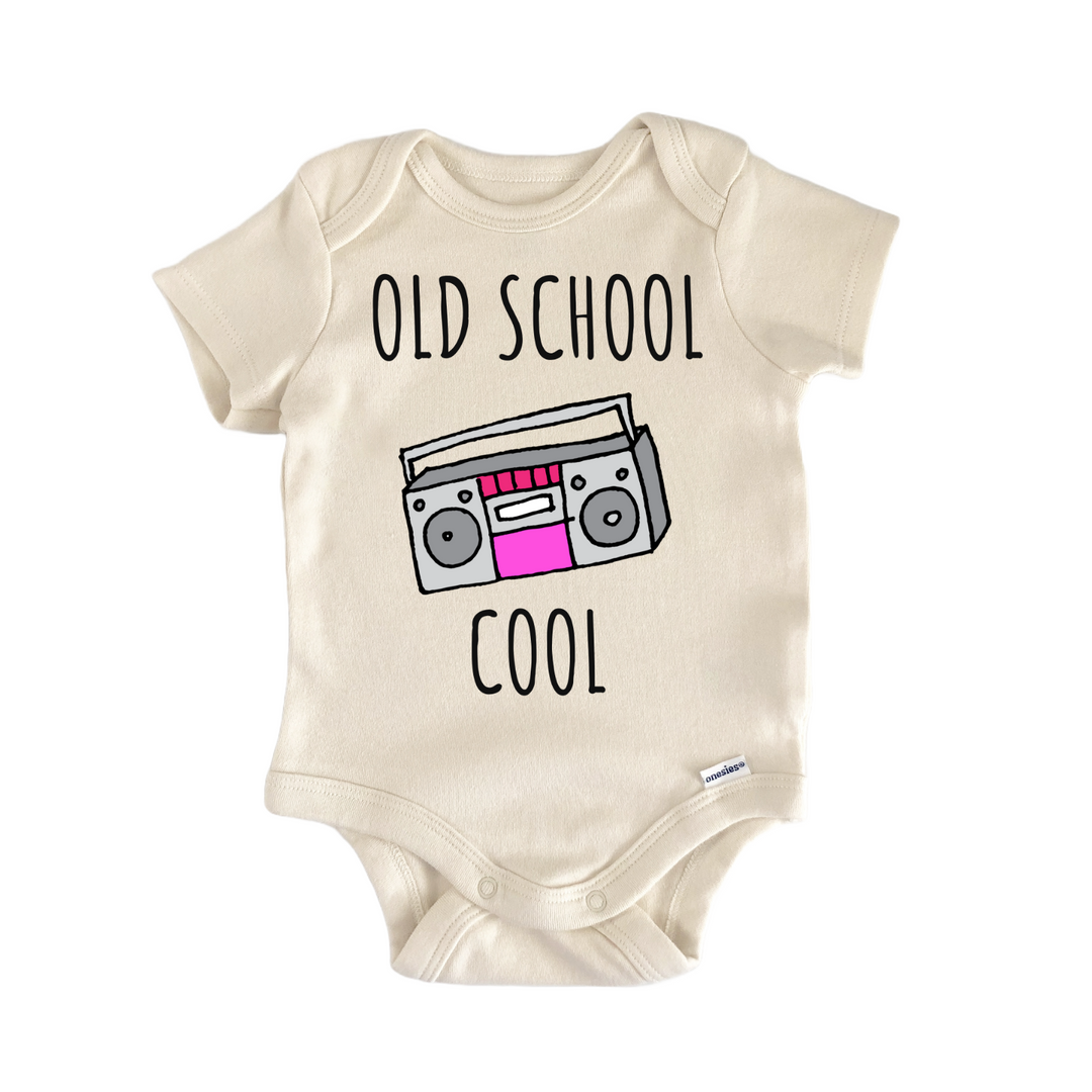 Old School Cool Boom Box 80s 90s Baby Gift Baby Onesie®