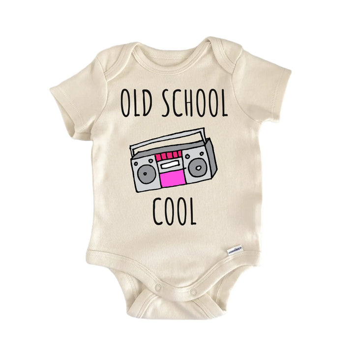 Old School Cool Boom Box 80s 90s Baby Gift Baby Bodysuit