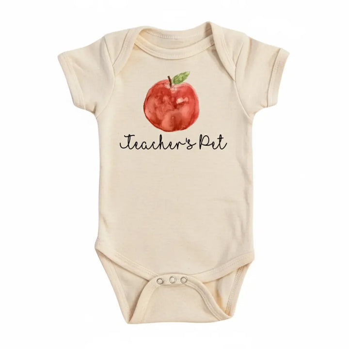 Teacher's Pet Apple - Baby Boy Girl Clothes Infant Onesie® Funny Cute Newborn GS1  Funny Cute Onesie® | North Fork Forager LLC