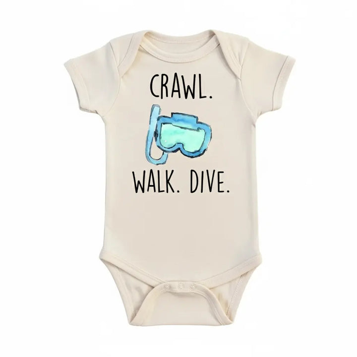 Diving Crawl - Baby Boy Girl Clothes Infant Onesie® Funny Cute Newborn GS1  Funny Cute Onesie® | North Fork Forager LLC
