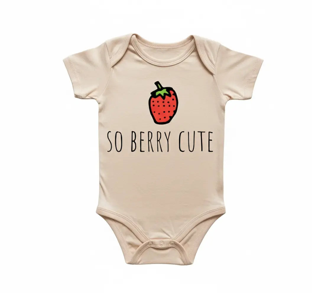 Strawberry Cute - Baby Boy Girl Clothes Infant Bodysuit Funny Cute Newborn  Funny Cute Onesie® | North Fork Forager LLC