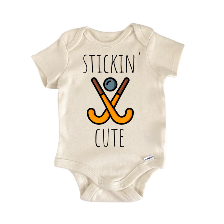 Field Hockey Stick - Baby Bodysuit  Funny Cute Onesie® | North Fork Forager LLC