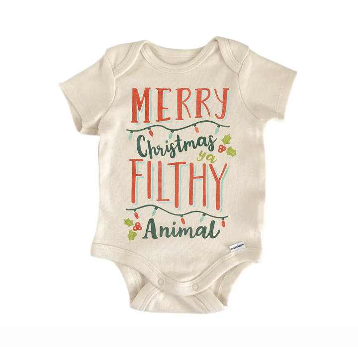Filthy Animal Christmas Movie Newborn Baby Onesie® Onesie®
