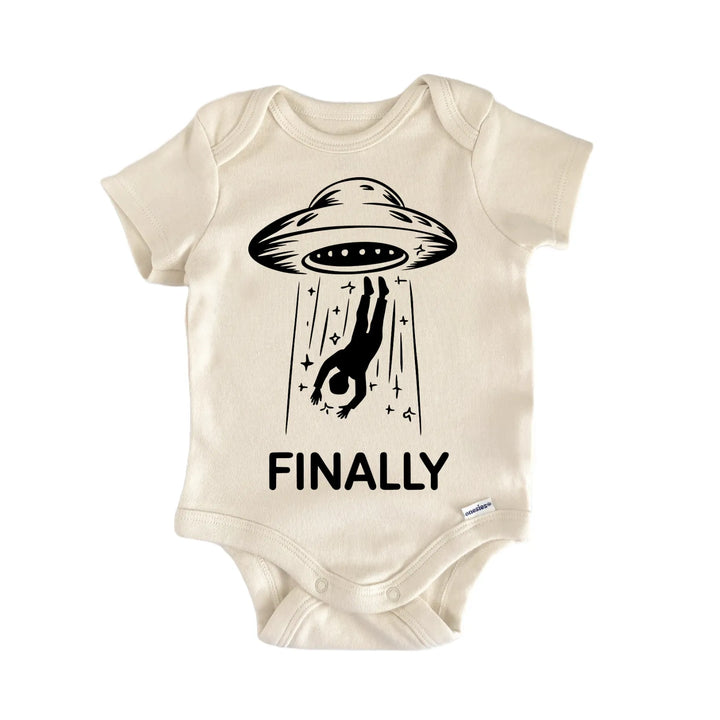 Finally Alien Ufo Newborn Baby Bodysuit