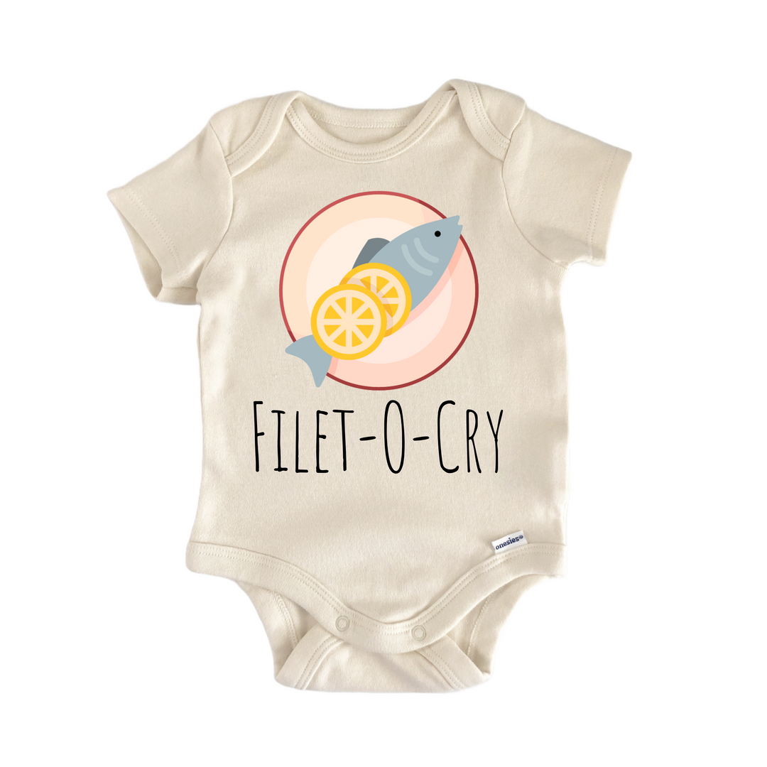 Fish Filet Foodie Bass - Baby Bodysuit  Funny Cute Onesie® | North Fork Forager LLC