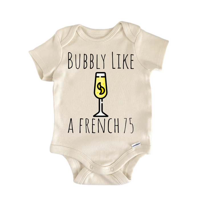 French 75 Champagne Cocktail - Baby Bodysuit  Funny Cute Onesie® | North Fork Forager LLC