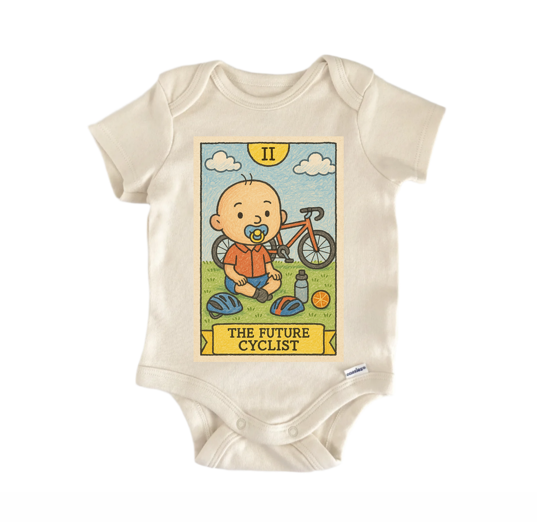 Future Cyclist Tarot - Baby Bodysuit  Funny Cute Onesie® | North Fork Forager LLC