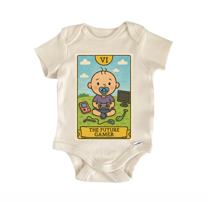 Future Gamer Tarot - Baby Bodysuit  Funny Cute Onesie® | North Fork Forager LLC
