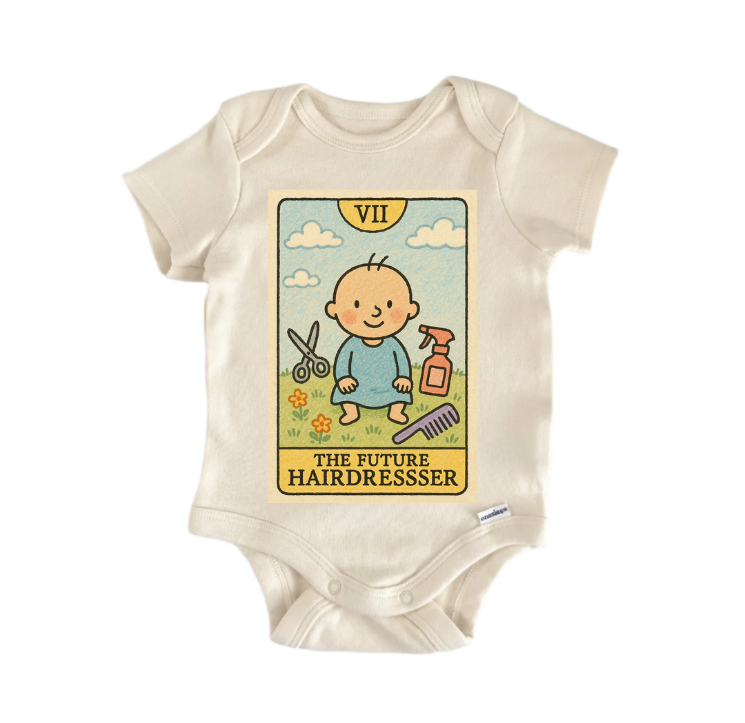 Future Hairdresser Tarot - Baby Bodysuit  Funny Cute Onesie® | North Fork Forager LLC