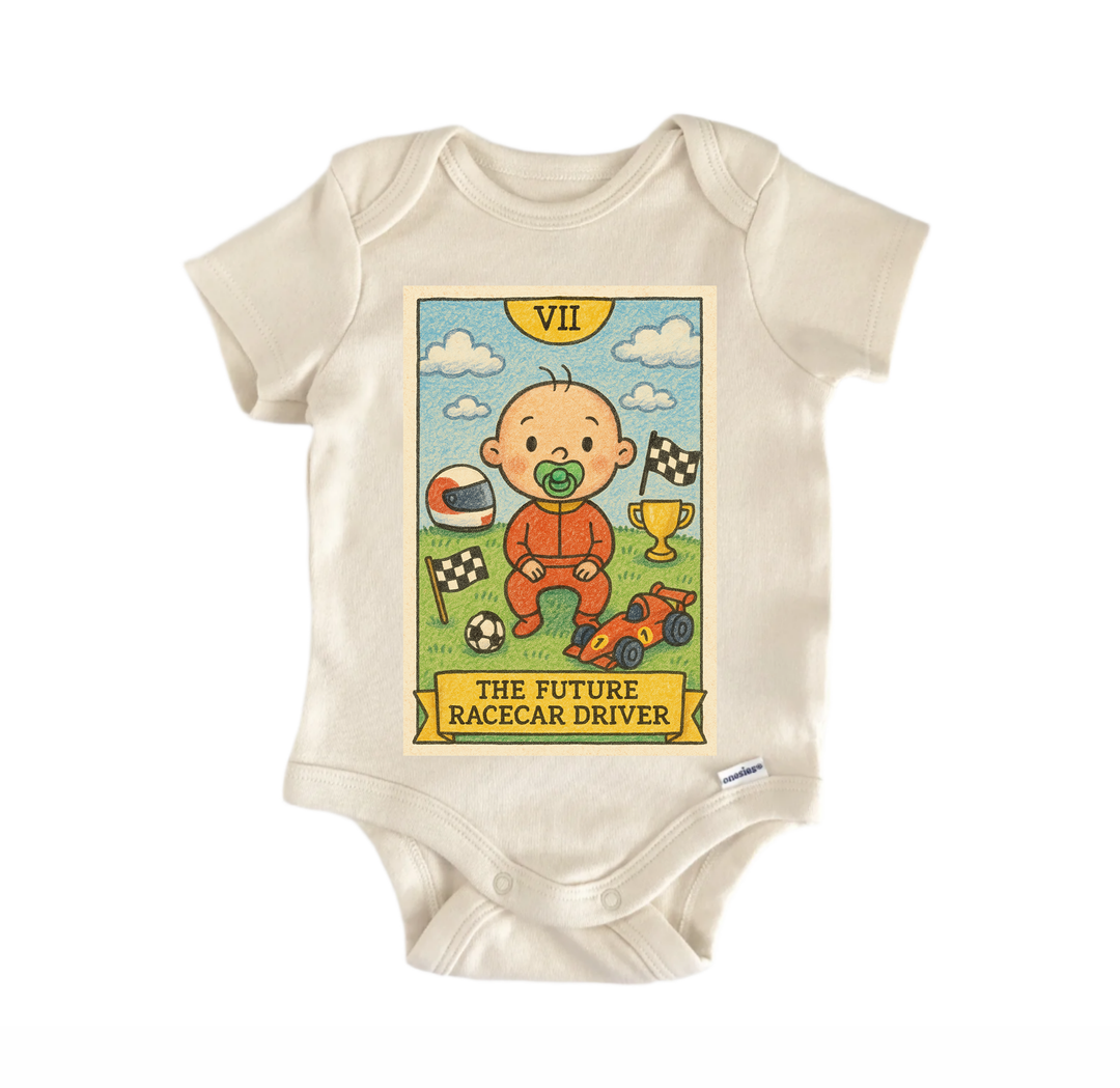 Future Racecar Driver Tarot - Baby Bodysuit  Funny Cute Onesie® | North Fork Forager LLC