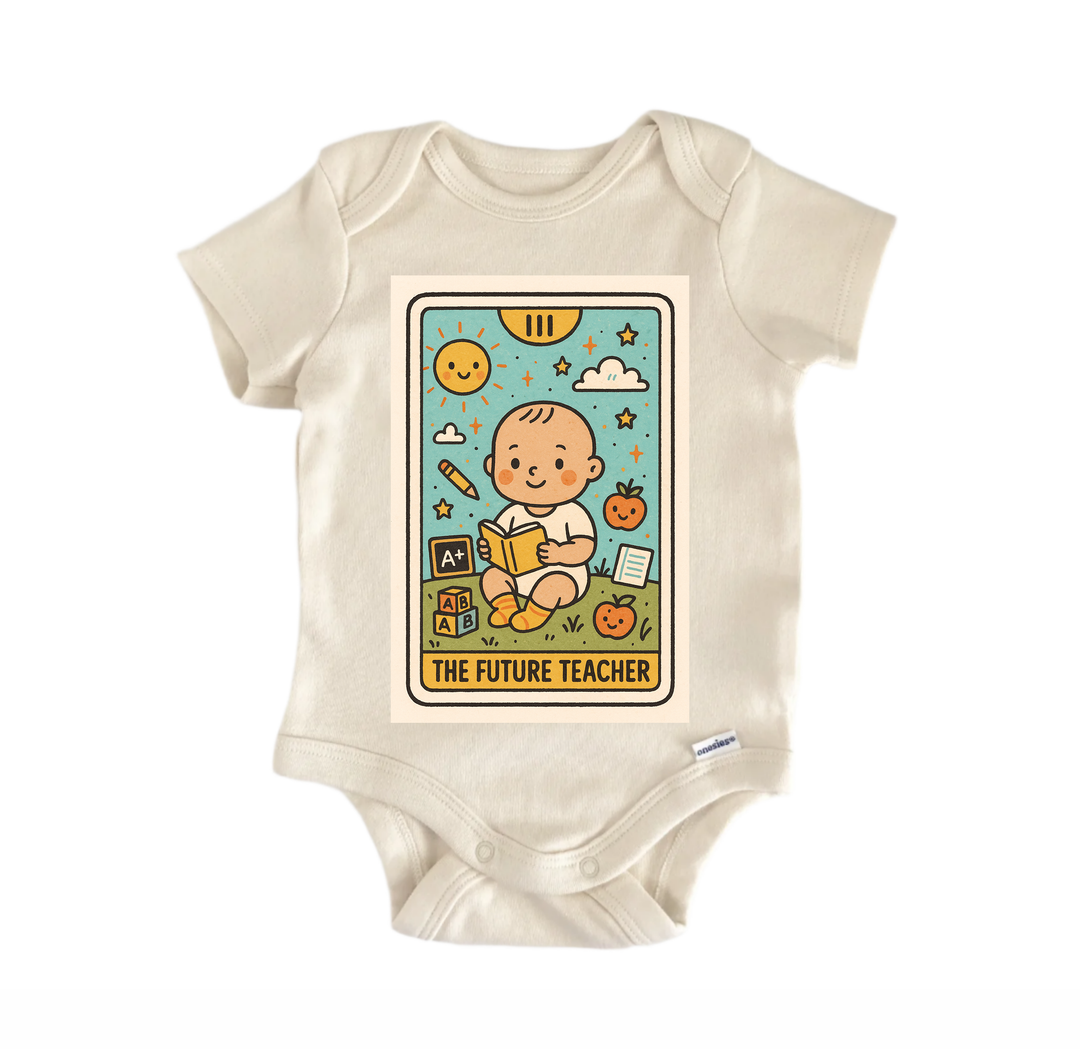 Future Teacher Tarot - Baby Bodysuit  Funny Cute Onesie® | North Fork Forager LLC