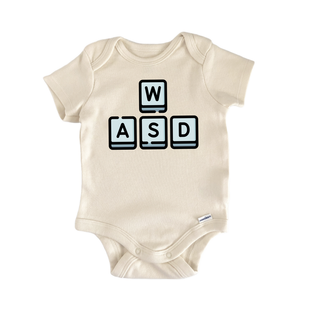 Gamer Wasd Gaming - Baby Bodysuit  Funny Cute Onesie® | North Fork Forager LLC
