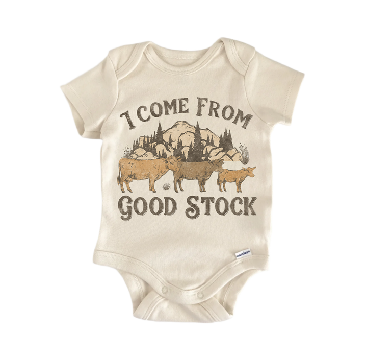 Good Stock Mountain Farm Newborn Baby Onesie® Bodysuit
