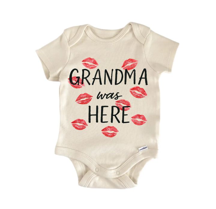 Grandma Kisses Newborn Baby Bodysuit