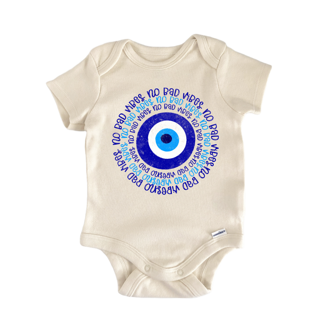 Greek Eye No Bad Vibes Newborn Baby Onesie® Bodysuit