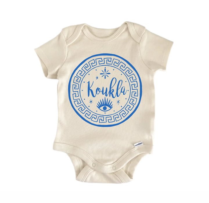 Greek Koukla Eye Newborn Baby Bodysuit