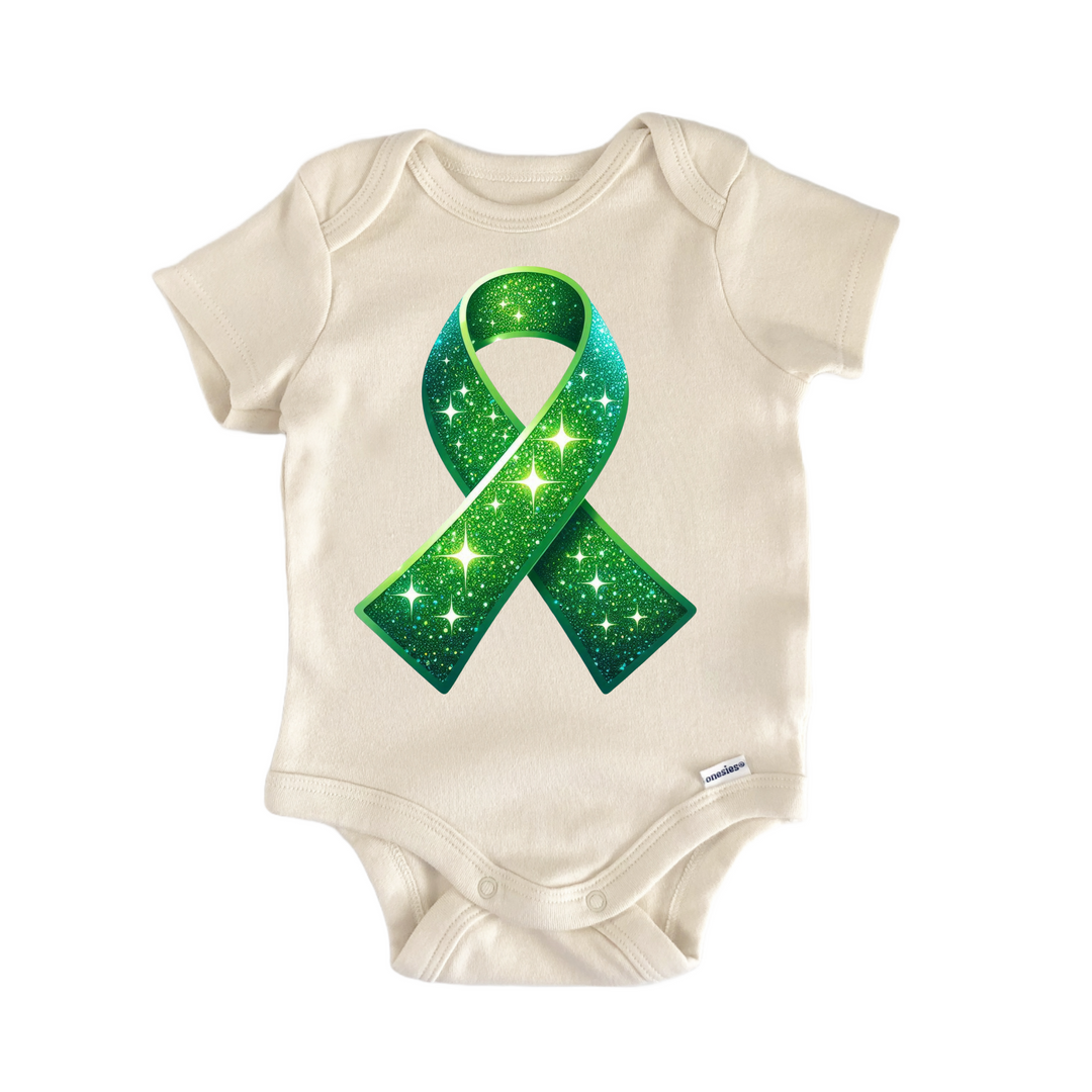 Green Ribbon Awareness - Baby Bodysuit  Funny Cute Onesie® | North Fork Forager LLC
