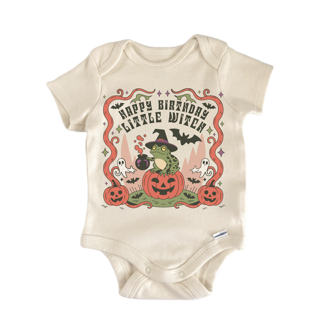 Halloween Birthday Frog Witch - Baby Bodysuit  Funny Cute Onesie® | North Fork Forager LLC
