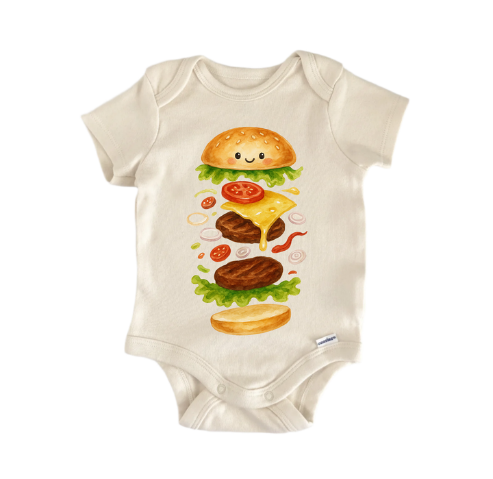 Hamburger Slider Foodie Newborn Baby Onesie® Bodysuit