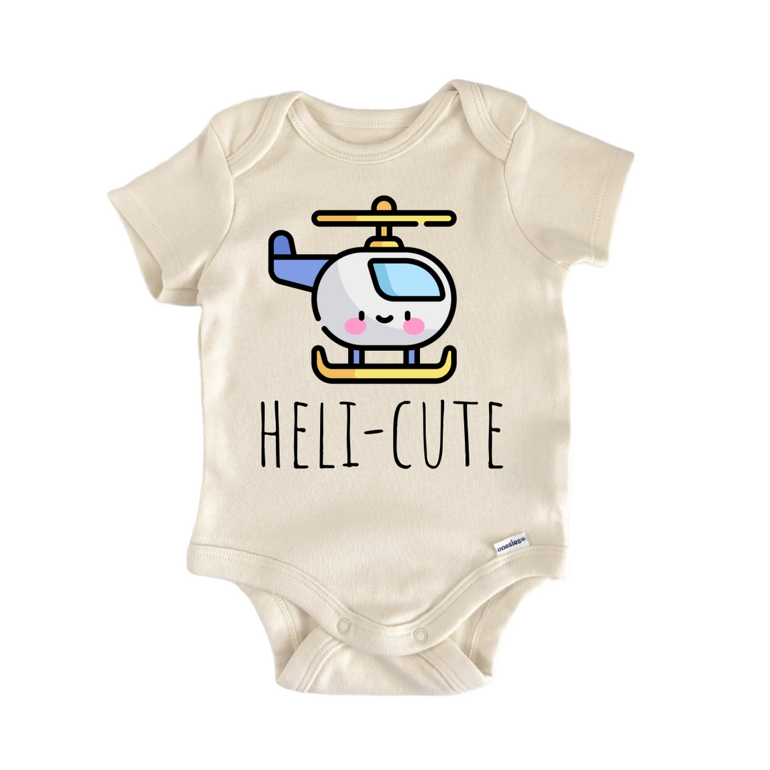 Helicopter Airplane Pilot - Baby Bodysuit  Funny Cute Onesie® | North Fork Forager LLC