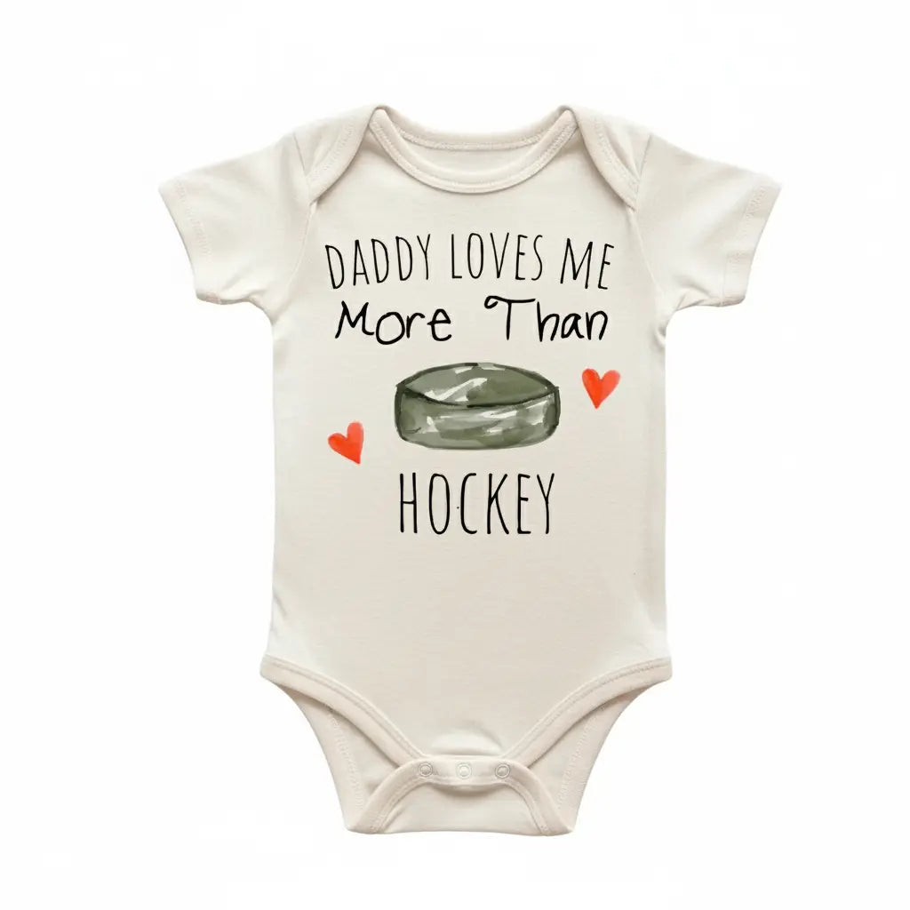 Hockey Love - Baby Boy Girl Clothes Infant Bodysuit Funny Cute Newborn  Funny Cute Onesie® | North Fork Forager LLC