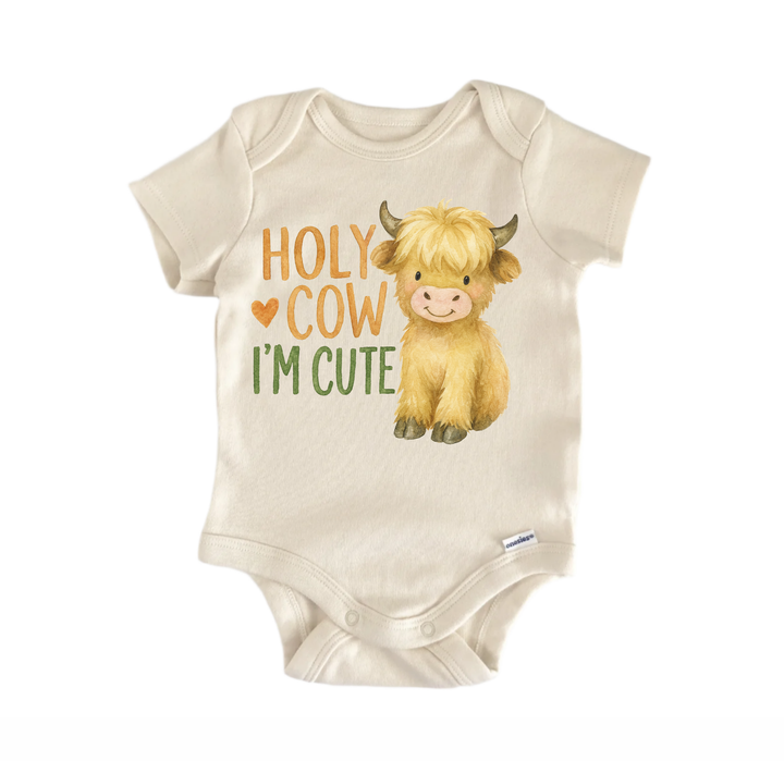 Holy Cow Cute Cow Newborn Baby Onesie® Bodysuit