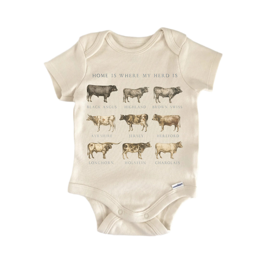 Home Herd Cow Newborn Baby Onesie® Bodysuit
