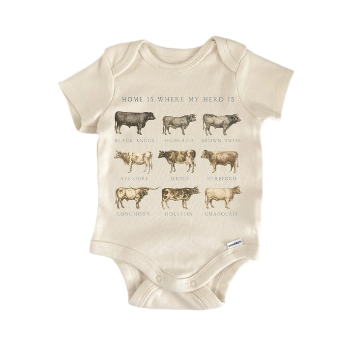 Home Herd Cow Newborn Baby Onesie® Bodysuit